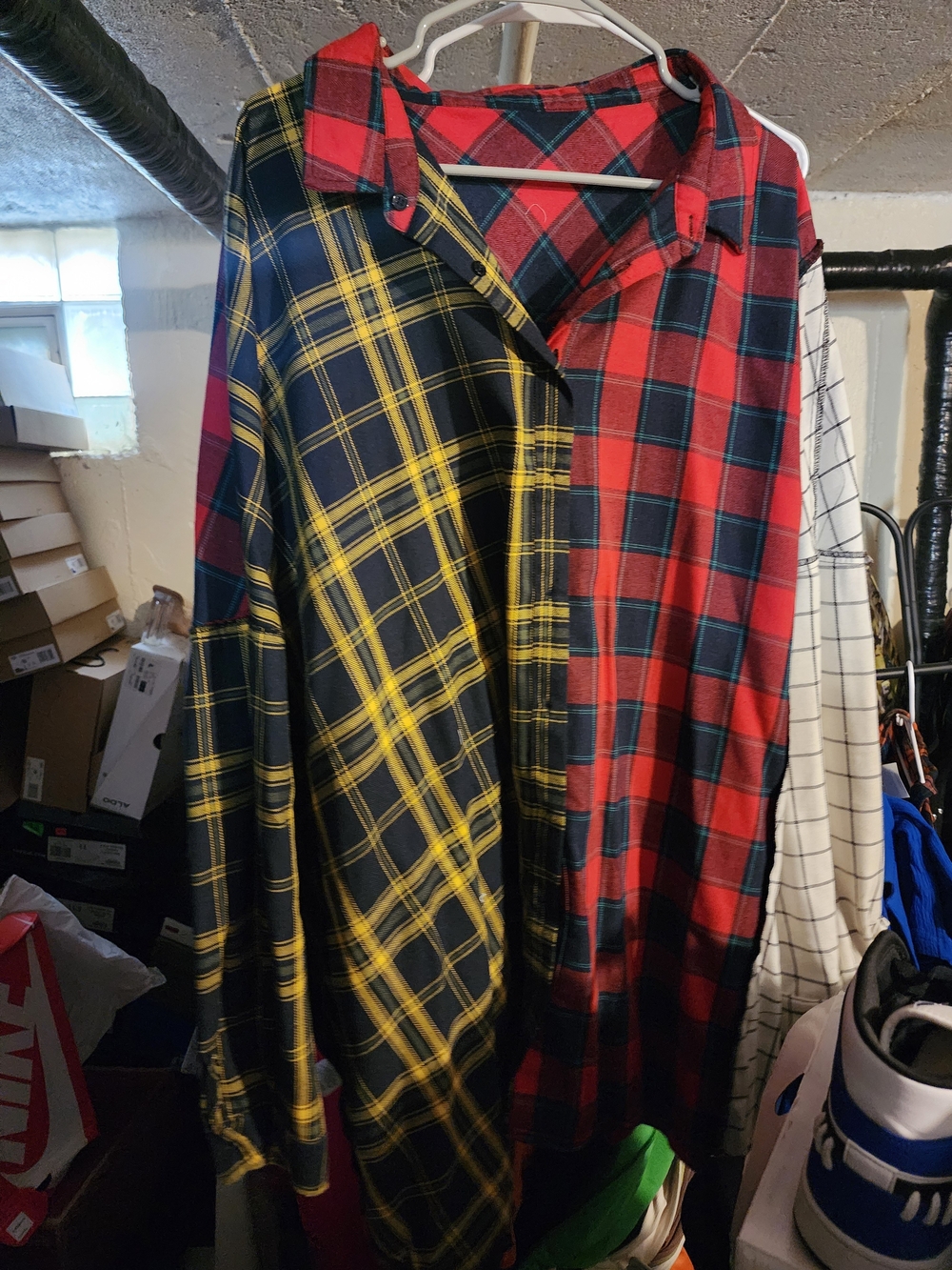 Fashion Nova Women's Plaid Button-Down Shirt - Red, Yellow & Black Multi